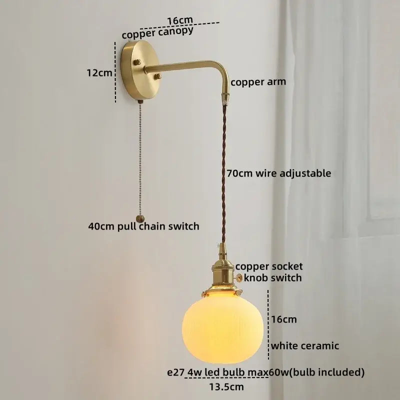 Ceramic Copper Wall Sconce
