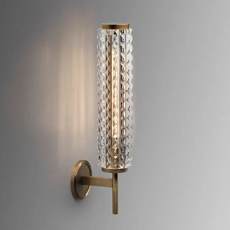 Crystal Copper Living Room Wall Sconce
