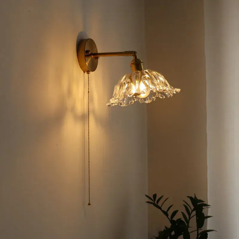 Crystal Brass Wall Lamp