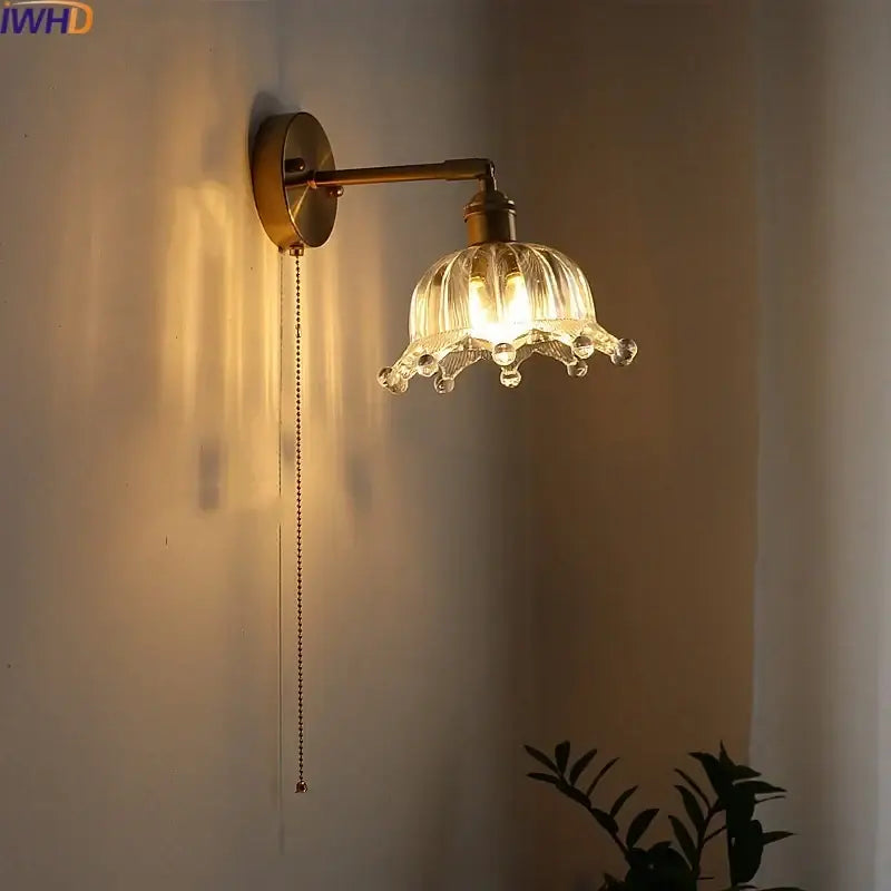 Crystal Brass Wall Lamp