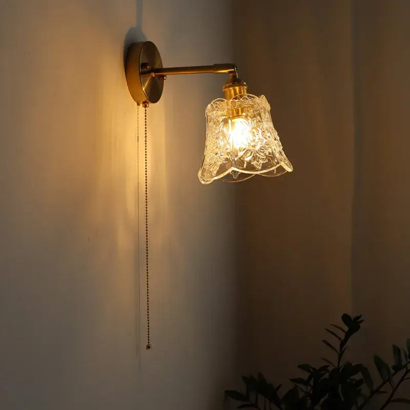 Crystal Brass Wall Lamp