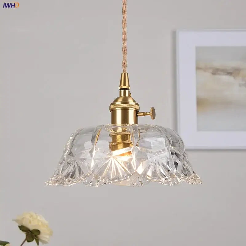 Brass Glass LED Pendant in Vibrant Colors