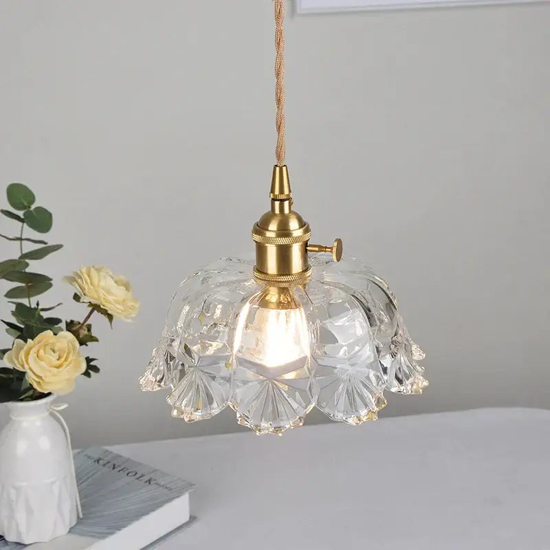 Brass Glass LED Pendant in Vibrant Colors