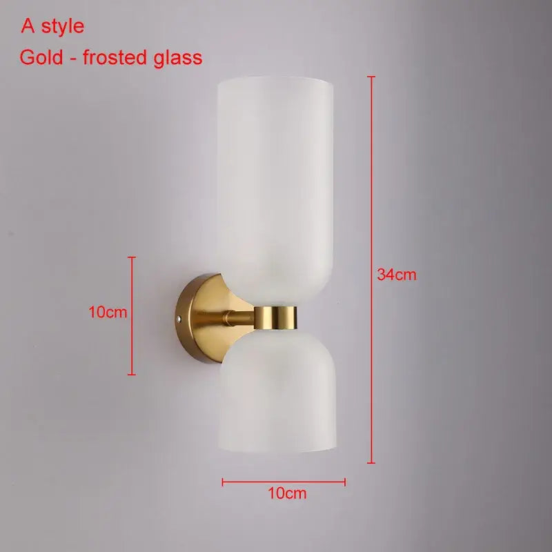 Glass Ball Bedroom Wall Lamp