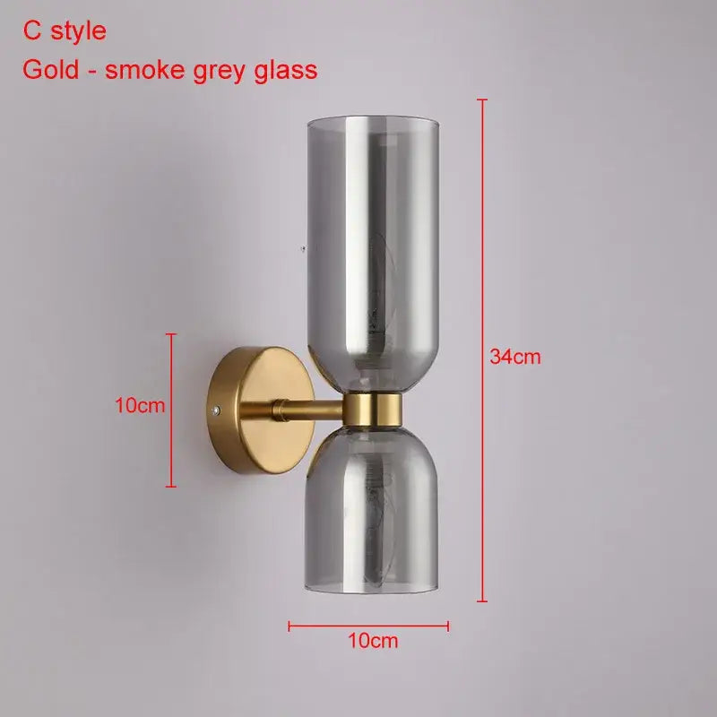 Glass Ball Bedroom Wall Lamp