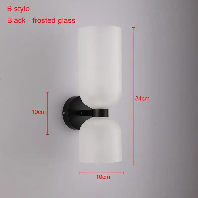Glass Ball Bedroom Wall Lamp