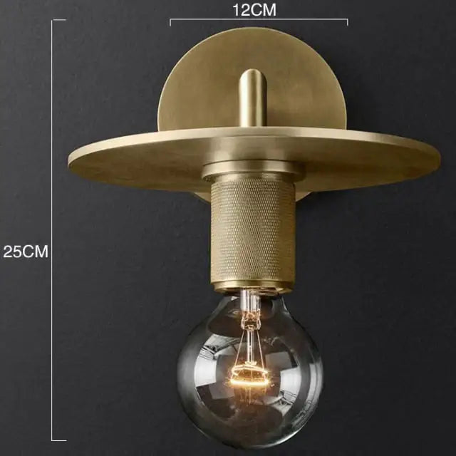 Brass Glass Wall Lamp