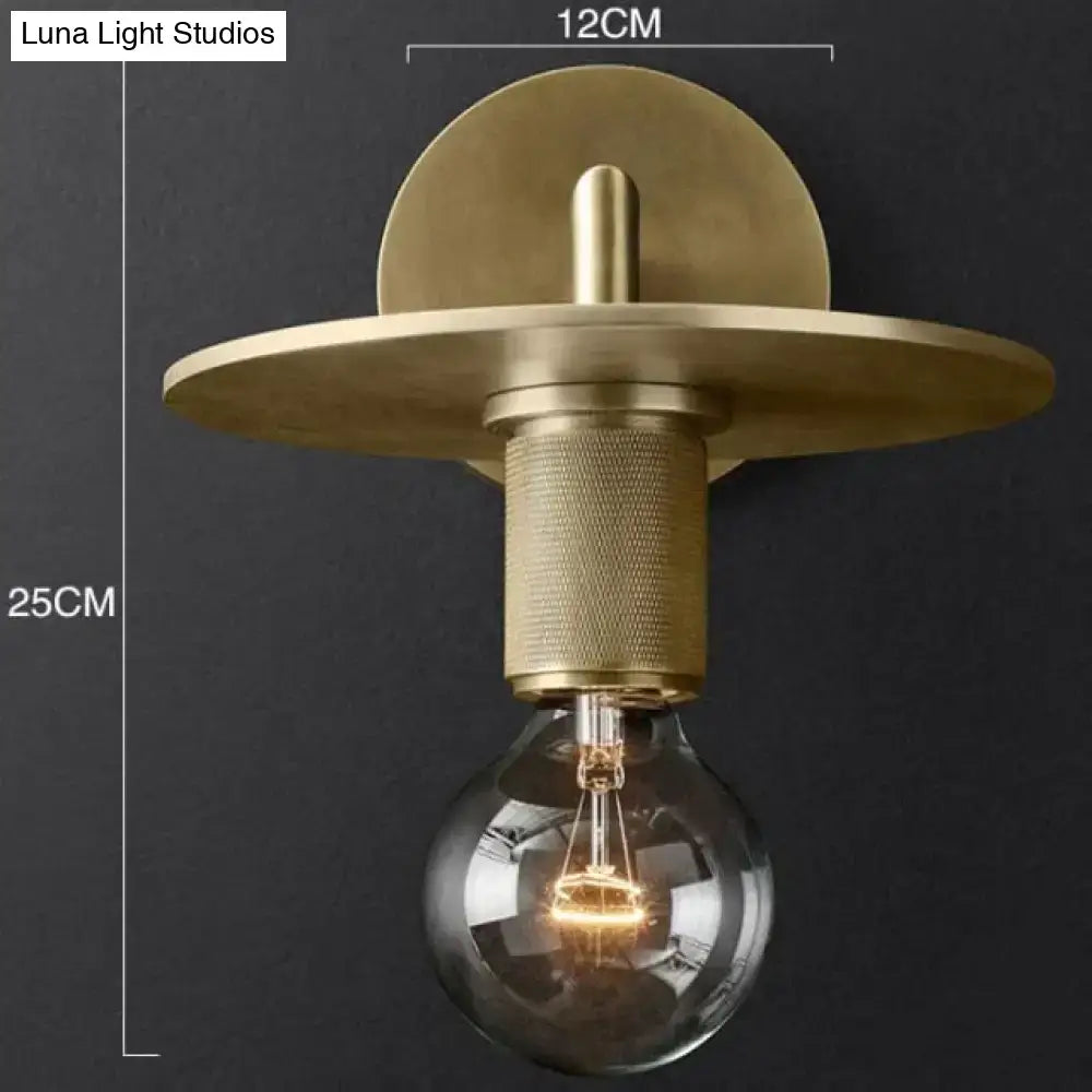 Brass Glass Wall Lamp