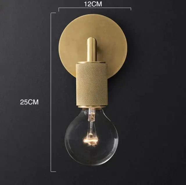 Brass Glass Wall Lamp