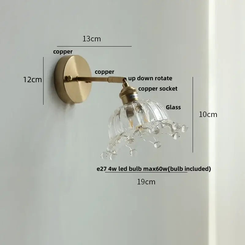 Gray Glass LED Sconce