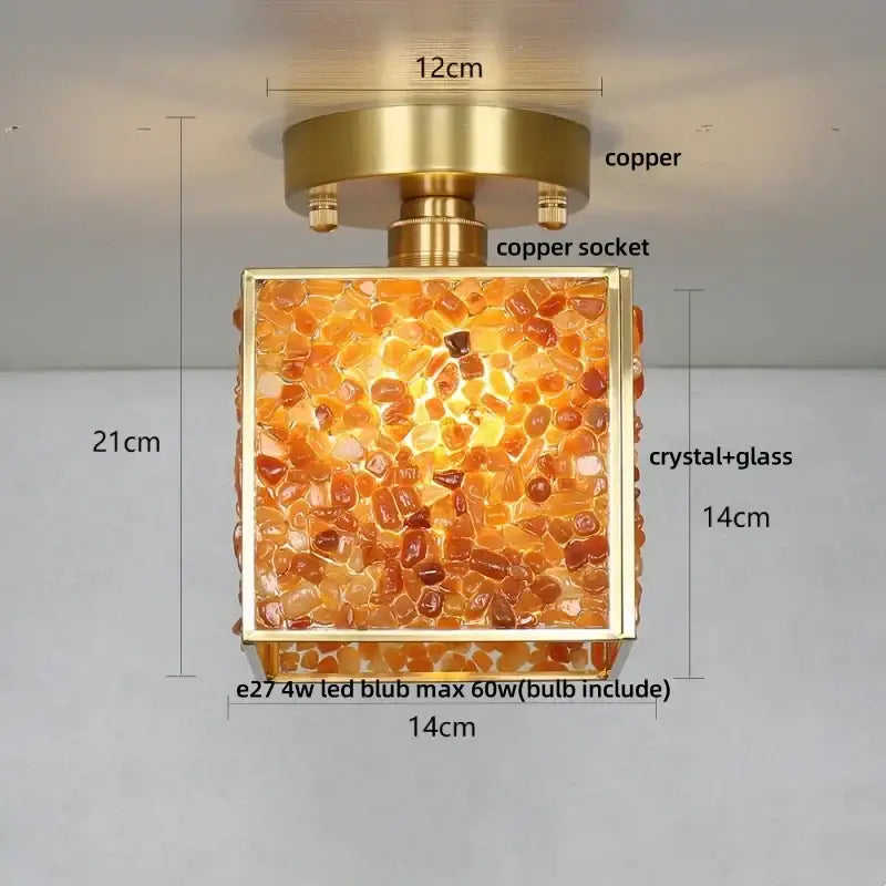 Green Crystal Ceiling Light