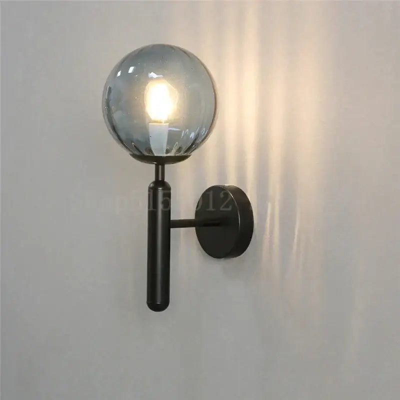 Pink Glass Brass-Finish Wall Sconce