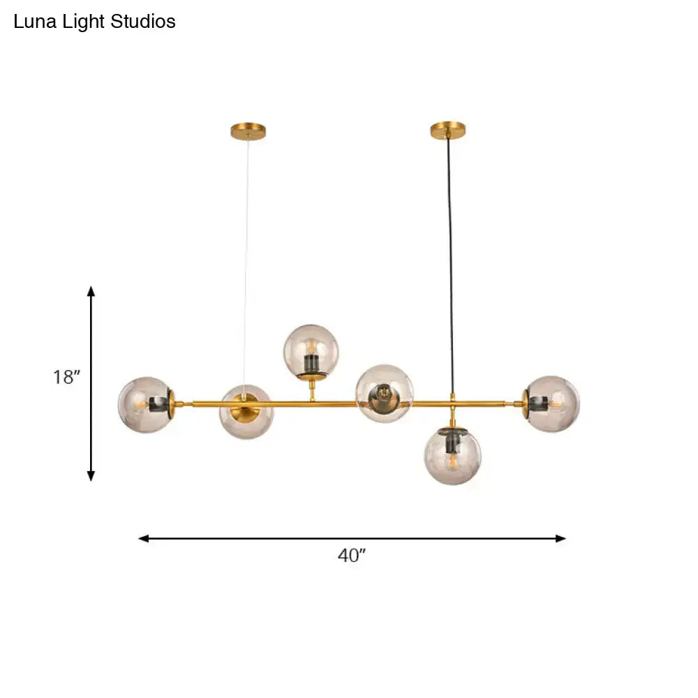 Smoke Gray Bubble Chandelier