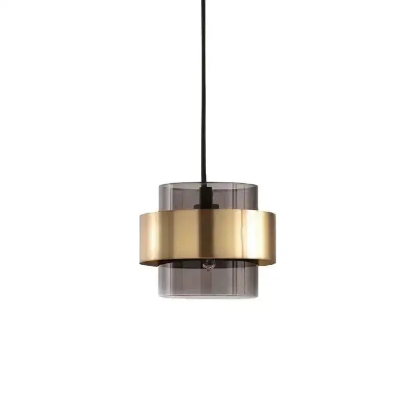 Gold Wrought Glass Pendant