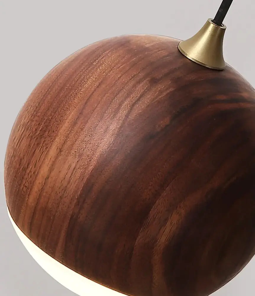 Walnut Sphere Wall Light