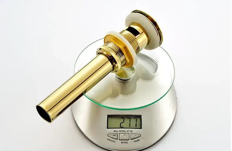 Brass Ceramic Sink Drain with Pop-Up Design