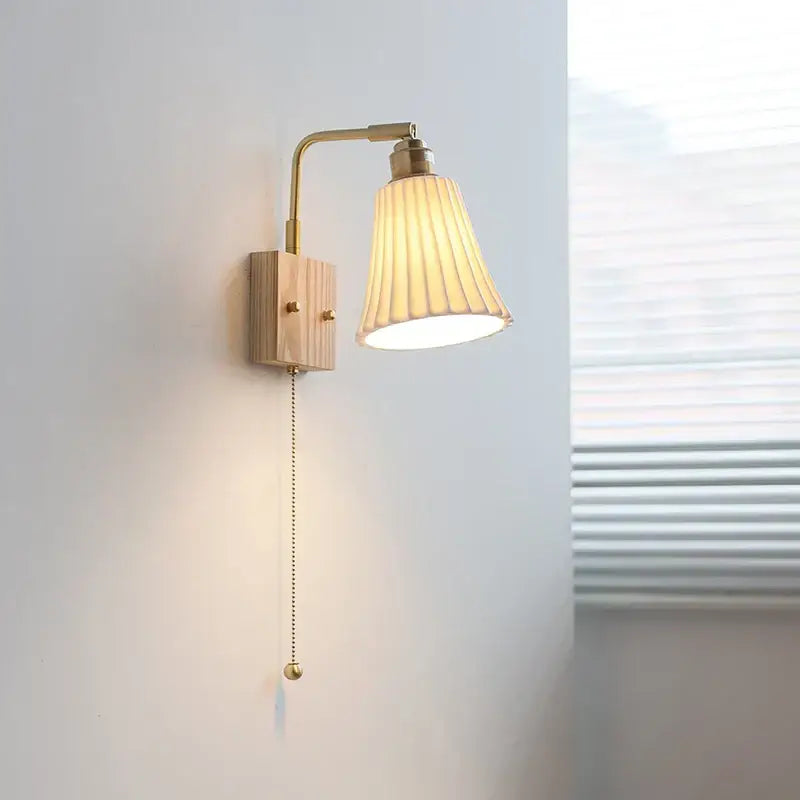 Brass Ceramic LED Sconce