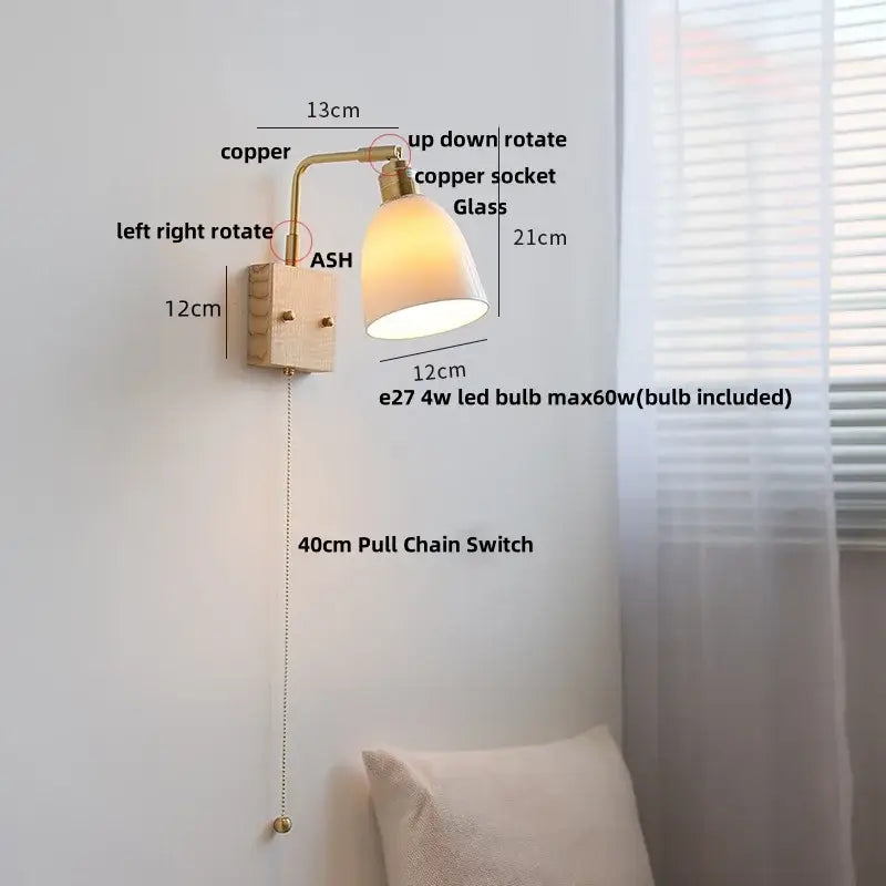 Brass Ceramic LED Sconce