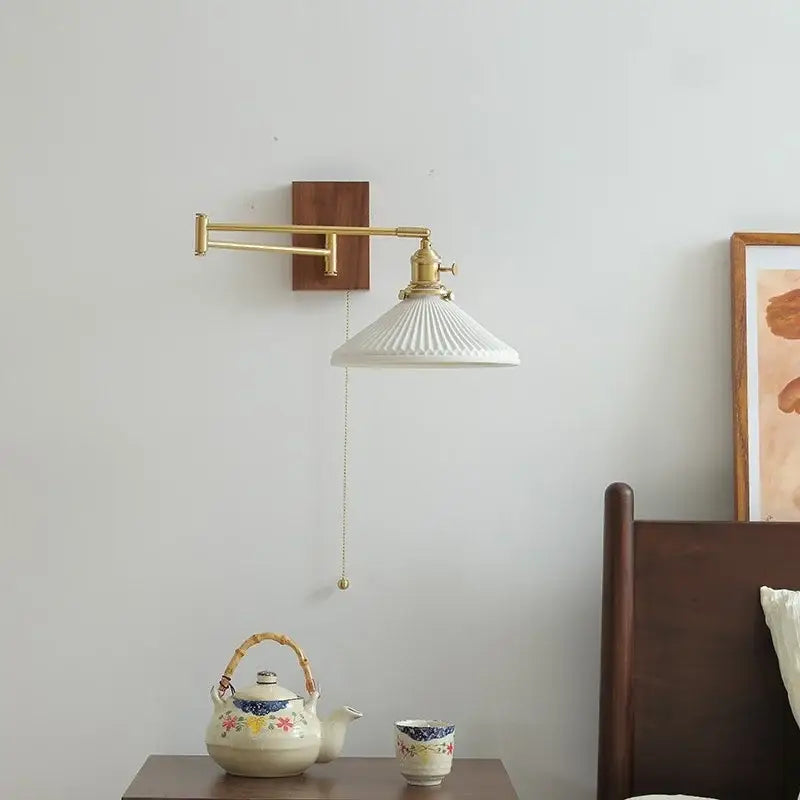 Glass Brass Reading Lamp