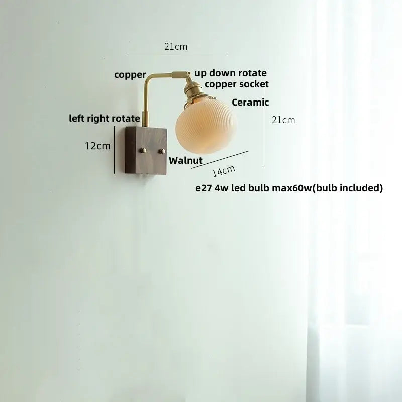 Ribbed Glass Wall Fixture