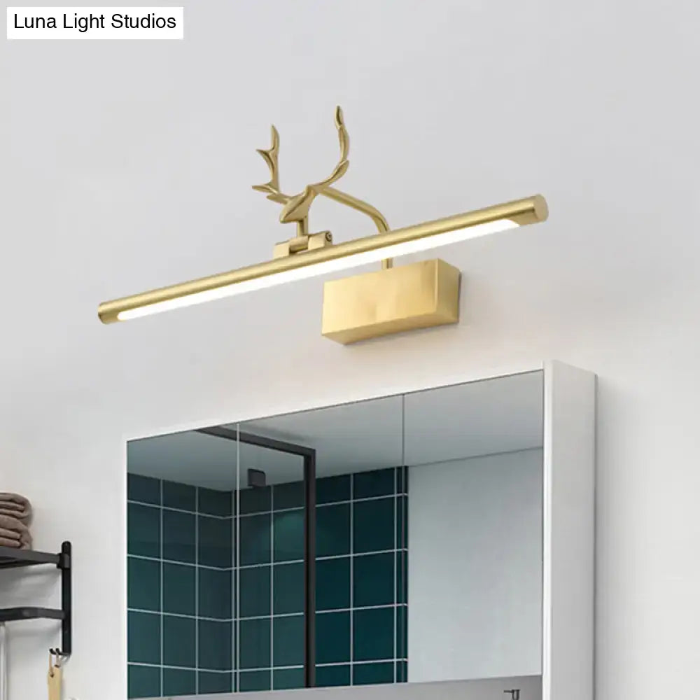 Brass Antler Wall Light Dimmable Bathroom