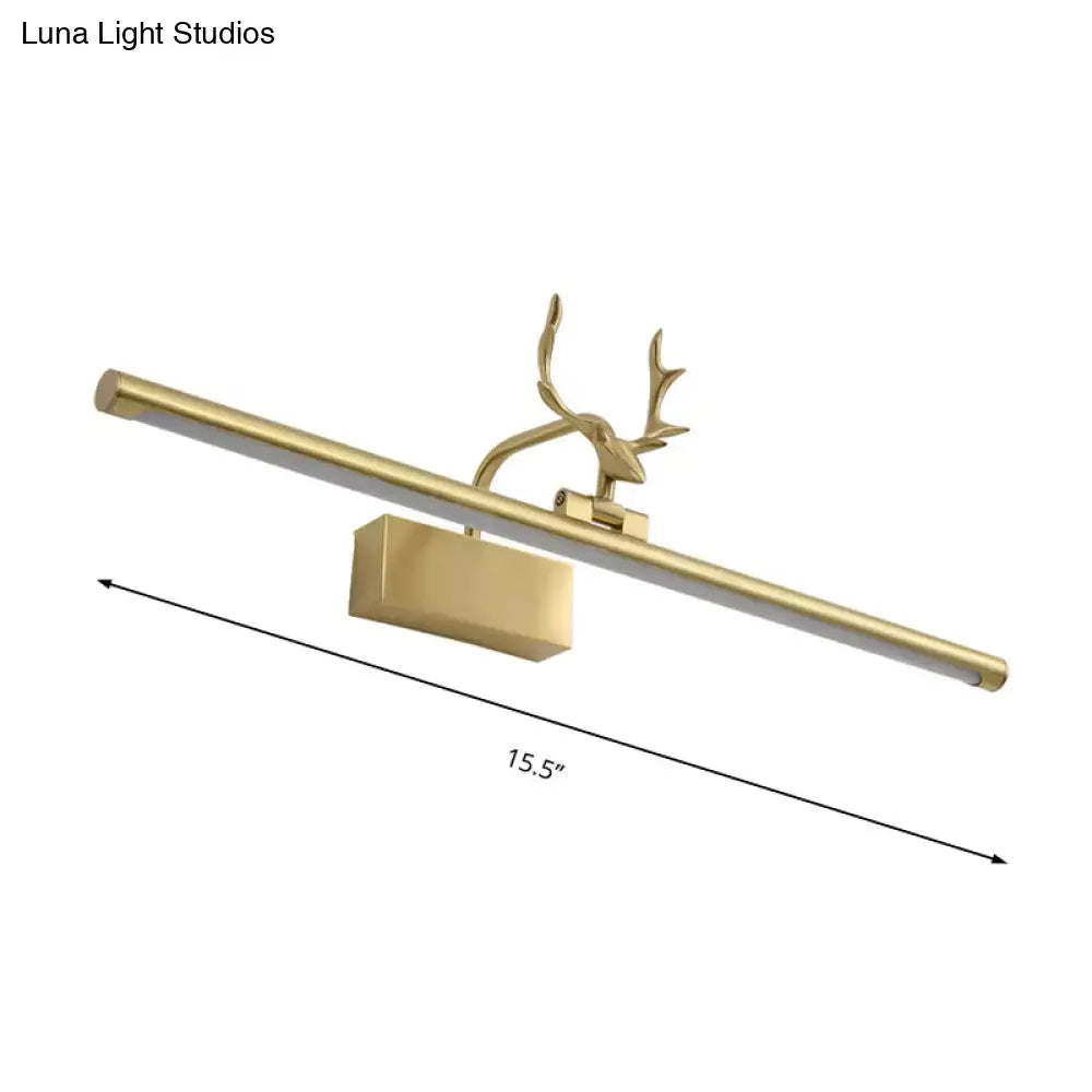 Brass Antler Wall Light Dimmable Bathroom