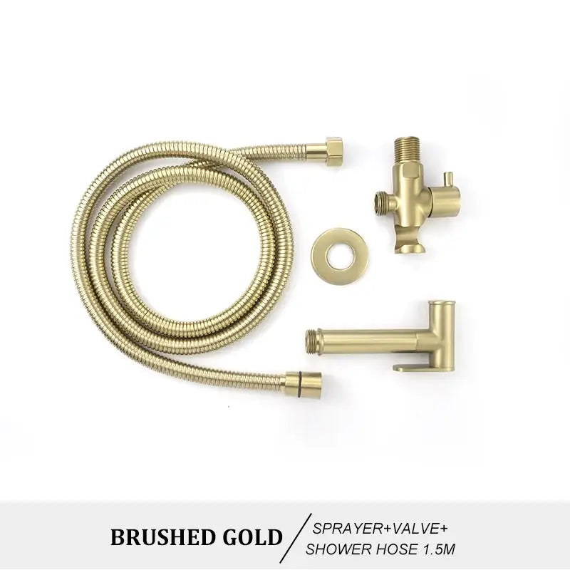 Brass Coiled Bidet Kit