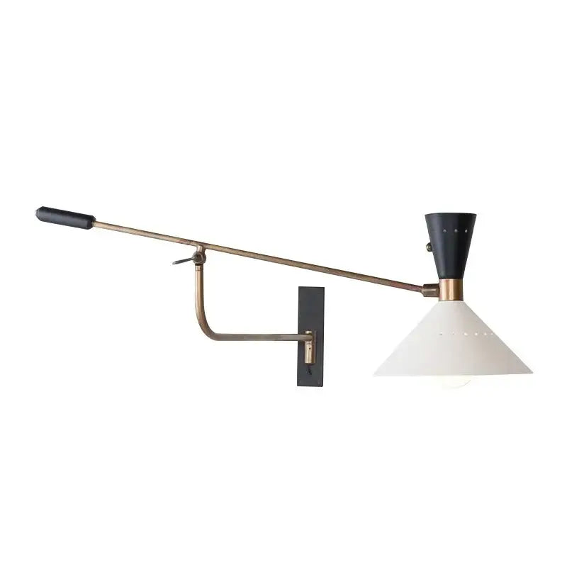 Brass Black Adjustable Sconce