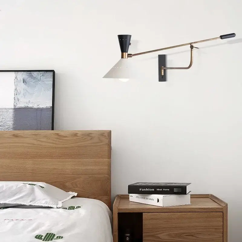 Brass Black Adjustable Sconce
