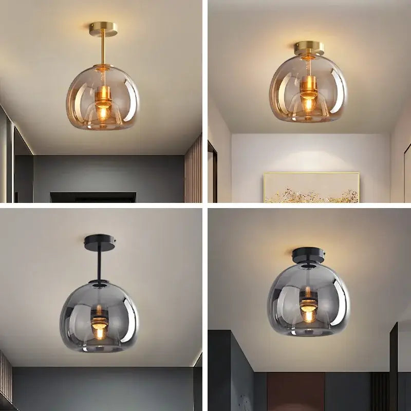 Black Glass LED Light