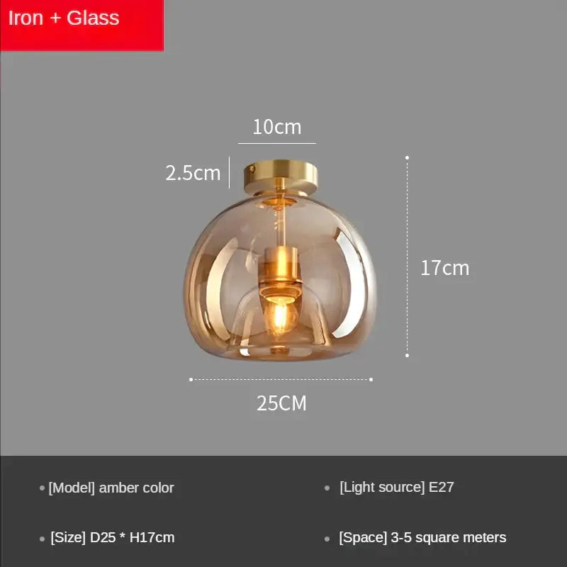 Black Glass LED Light