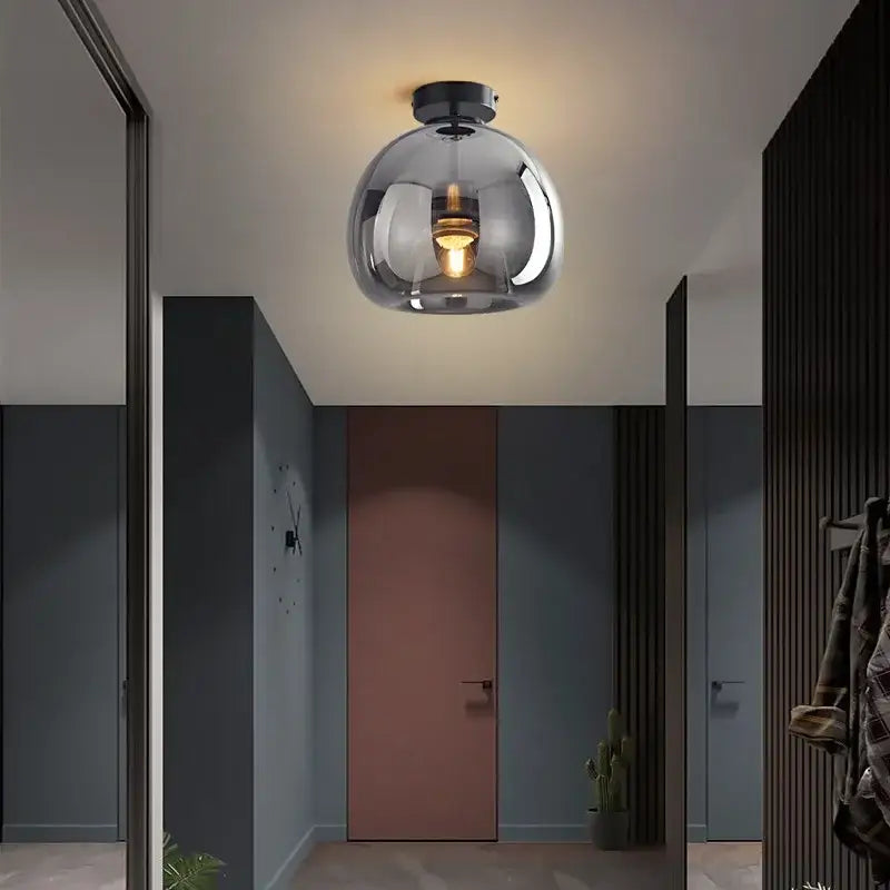 Black Glass LED Light