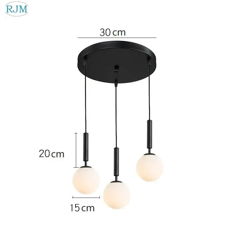 Brass Glass Pendant Light with Creative Color Options