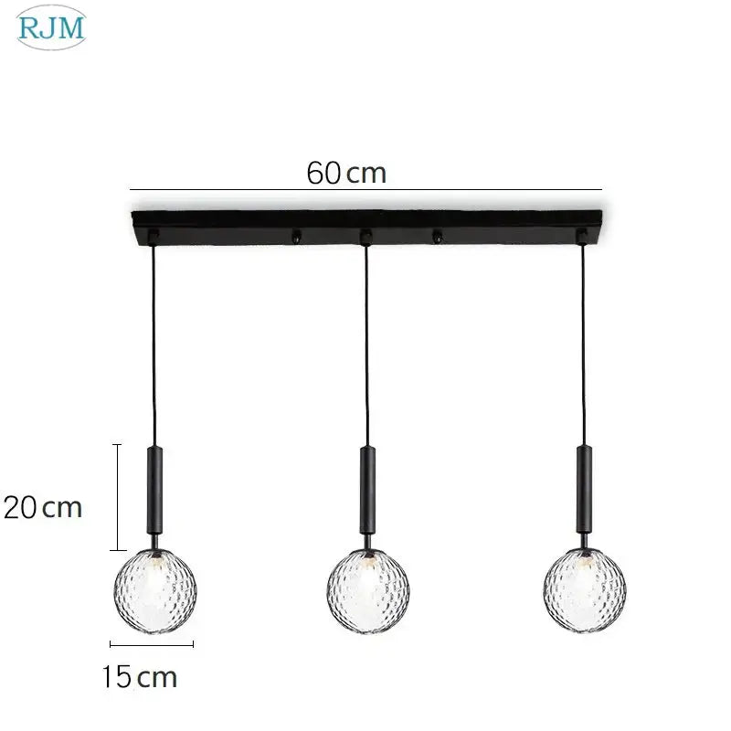 Brass Glass Pendant Light with Creative Color Options