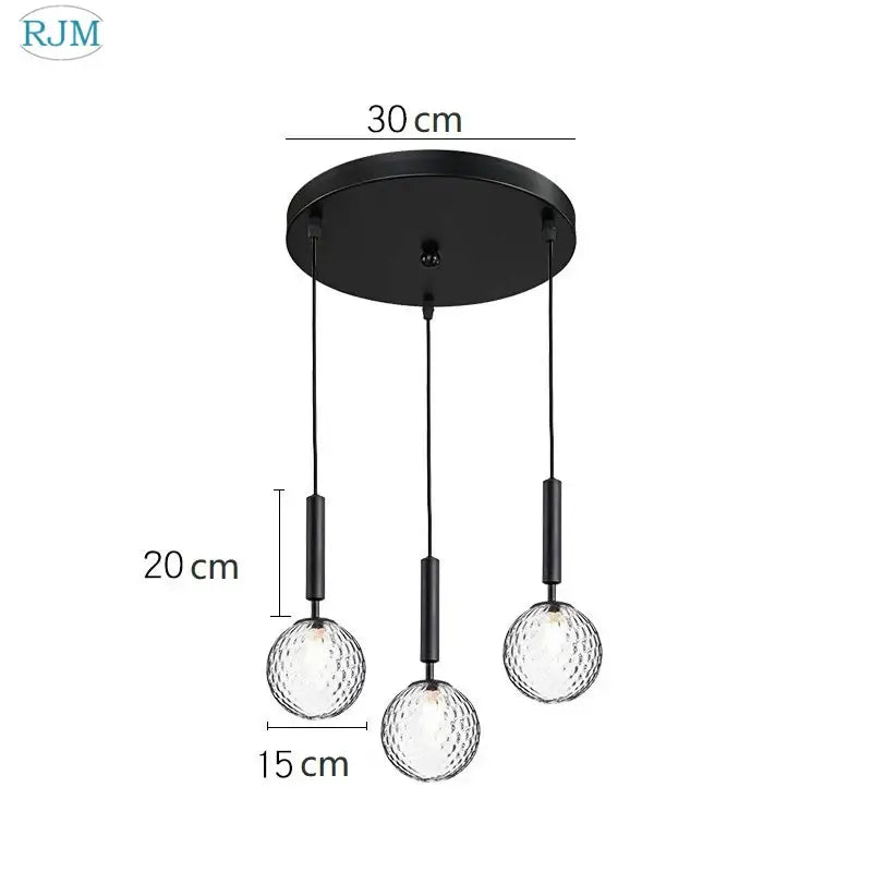Brass Glass Pendant Light with Creative Color Options