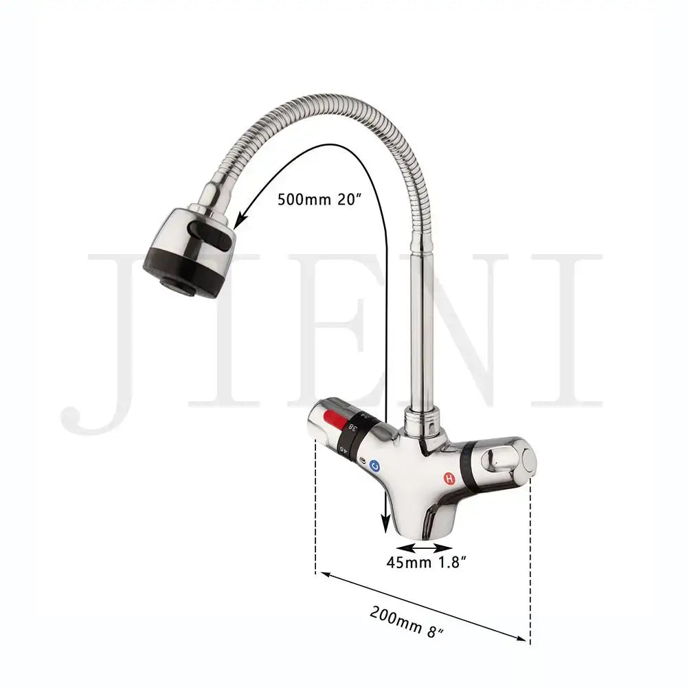 Brass Black Kitchen Faucet