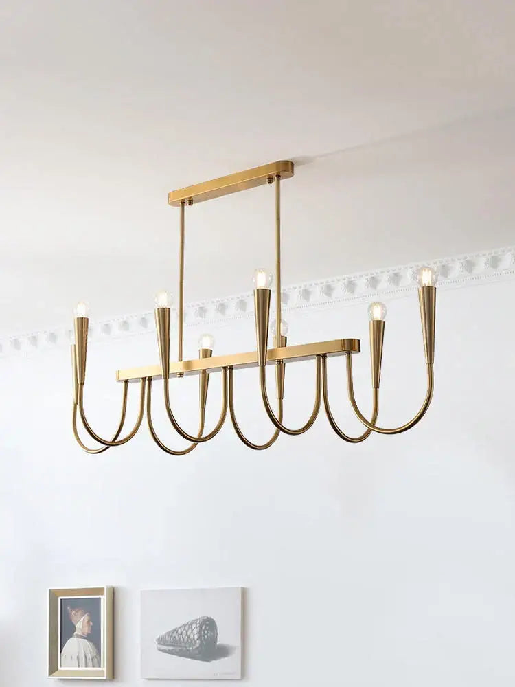 Brass Black French Pendant Chandelier