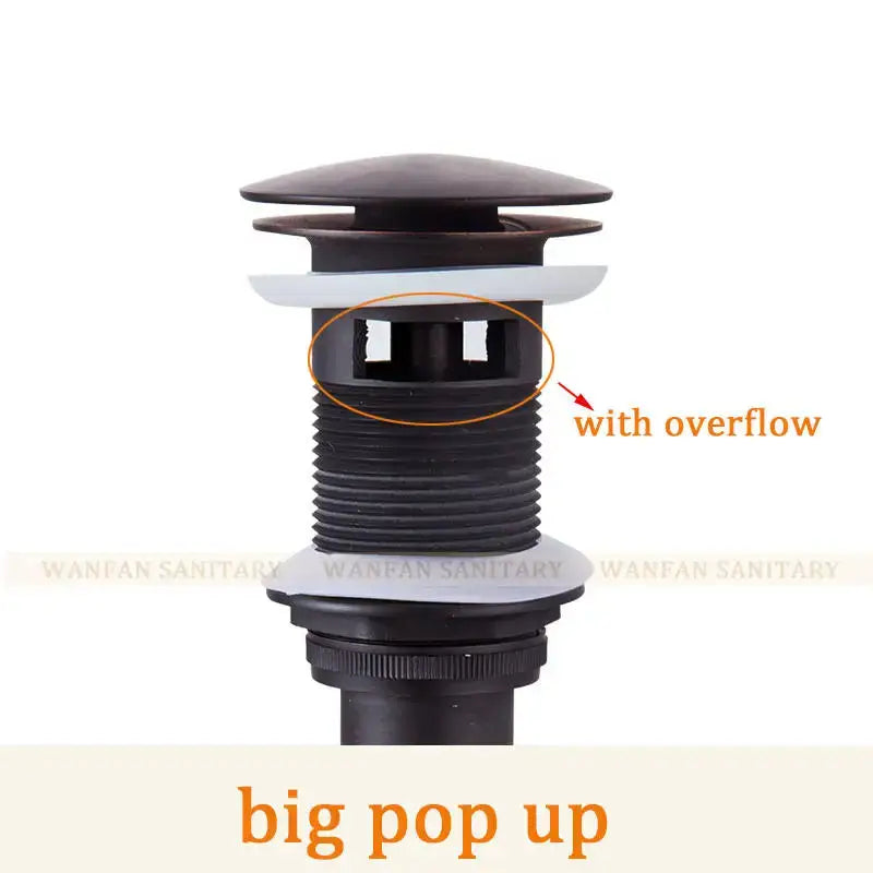 Brass Black Pop Up Drain