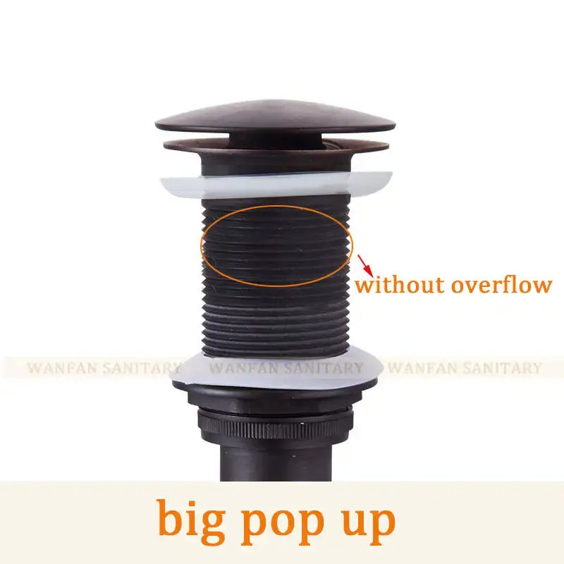 Brass Black Pop Up Drain