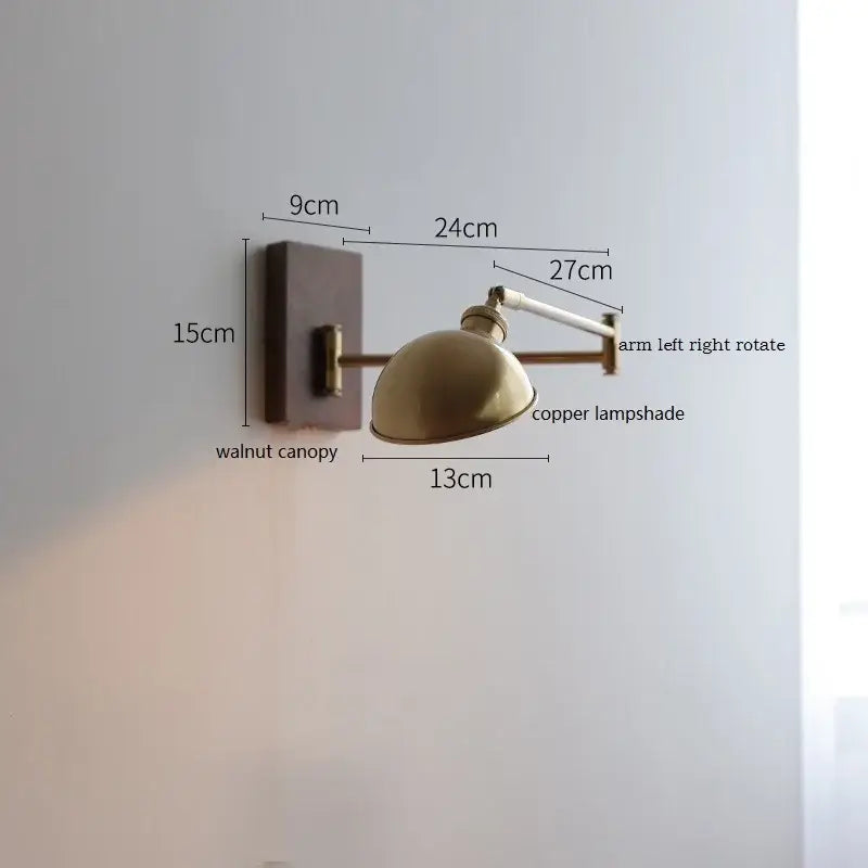 Brass Canopy LED Wall Light