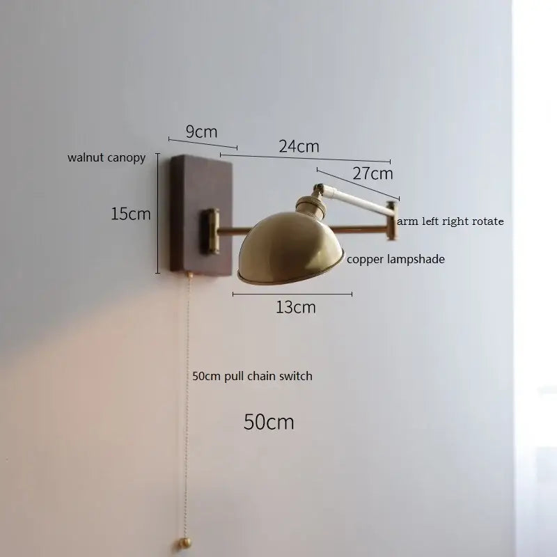 Brass Canopy LED Wall Light