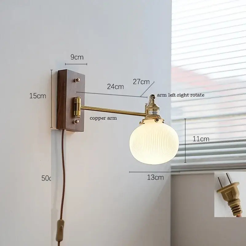 Brass Canopy LED Wall Light