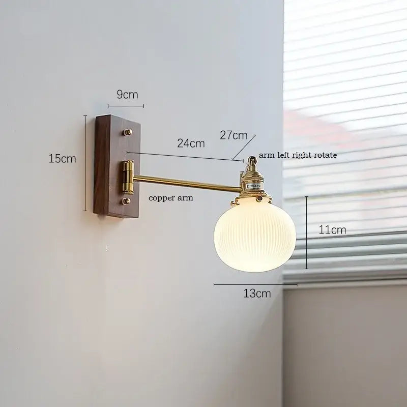 Brass Canopy LED Wall Light