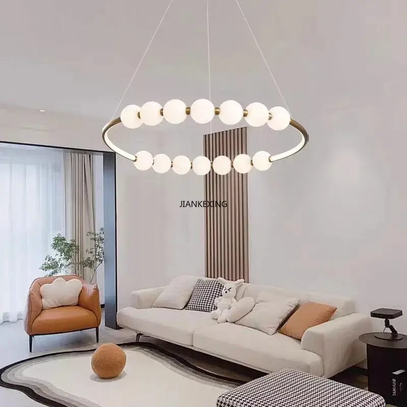 Brass Circle Ring Pendant Light