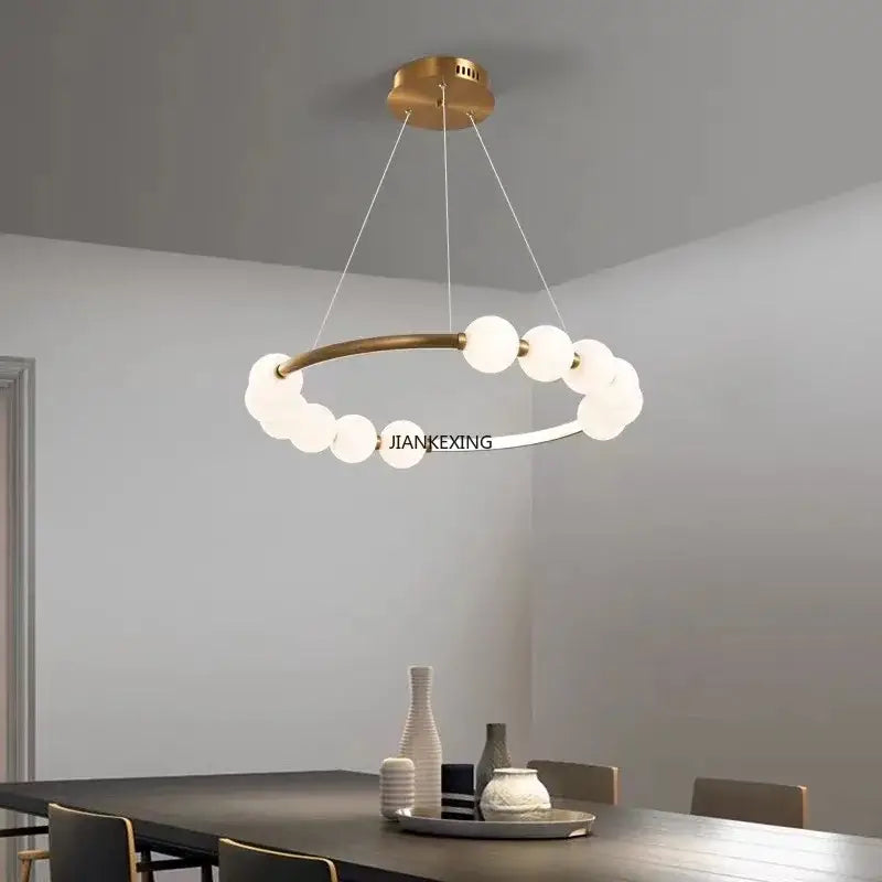 Brass Circle Ring Pendant Light