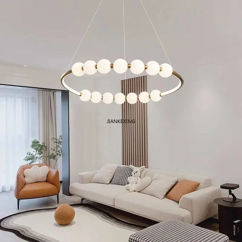 Brass Circle Ring Pendant Light