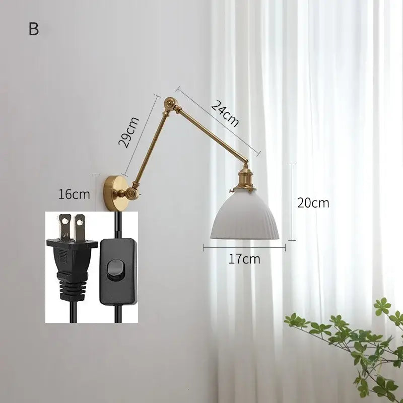 Copper Swing Arm Sconce