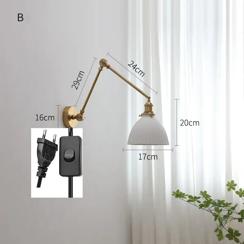 Copper Swing Arm Sconce