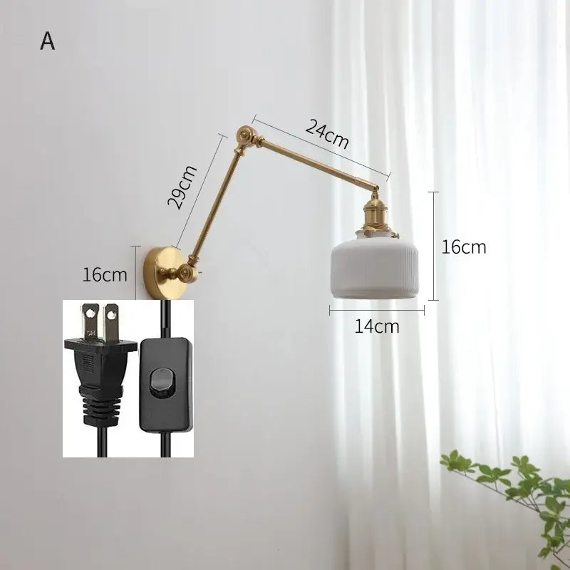 Copper Swing Arm Sconce