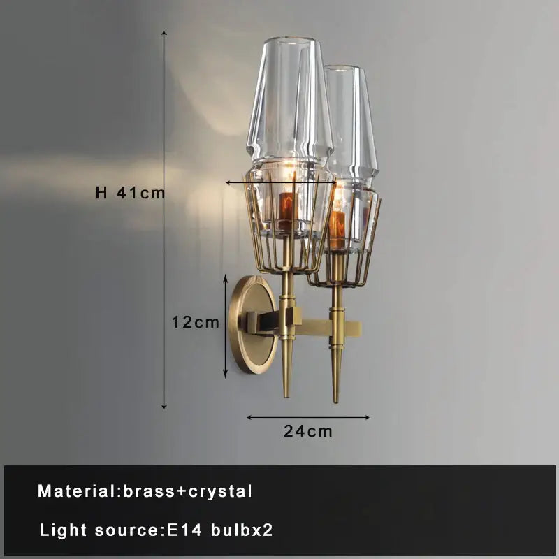 Bronze Crystal Pendant Lamp